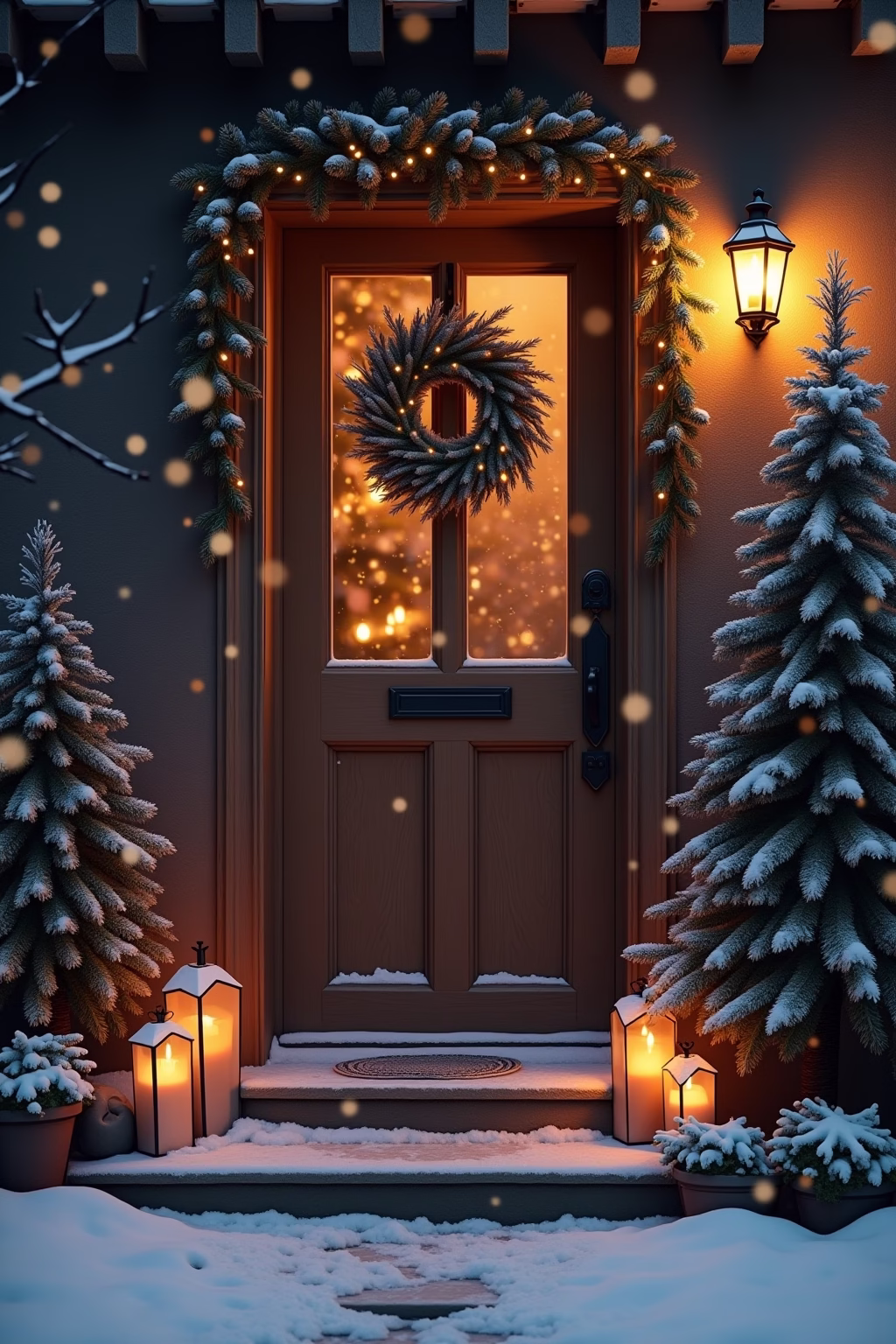 adventsdeko draussen eingang outline 1