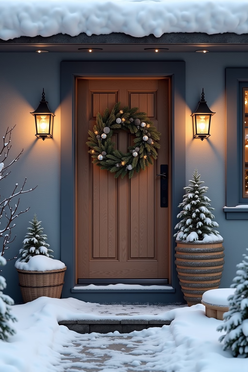 adventsdeko draussen eingang outline 7