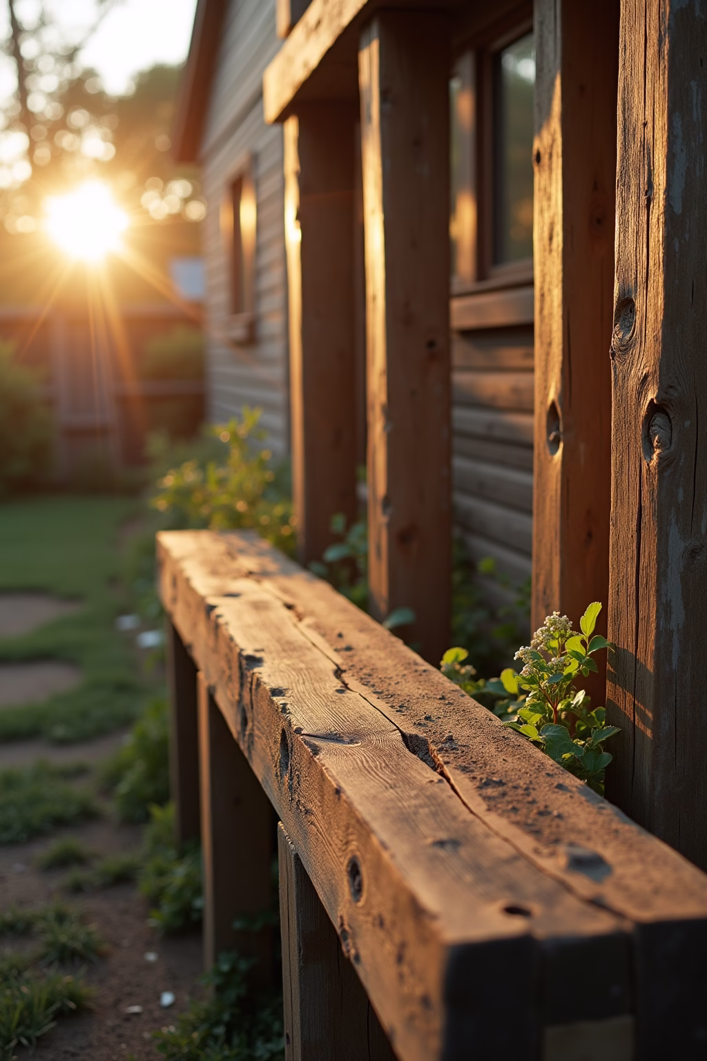 alte balken deko garten outline 3 1