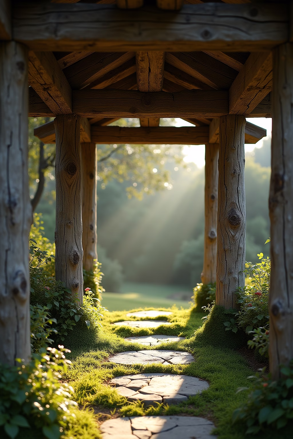 alte balken deko garten outline 5 1