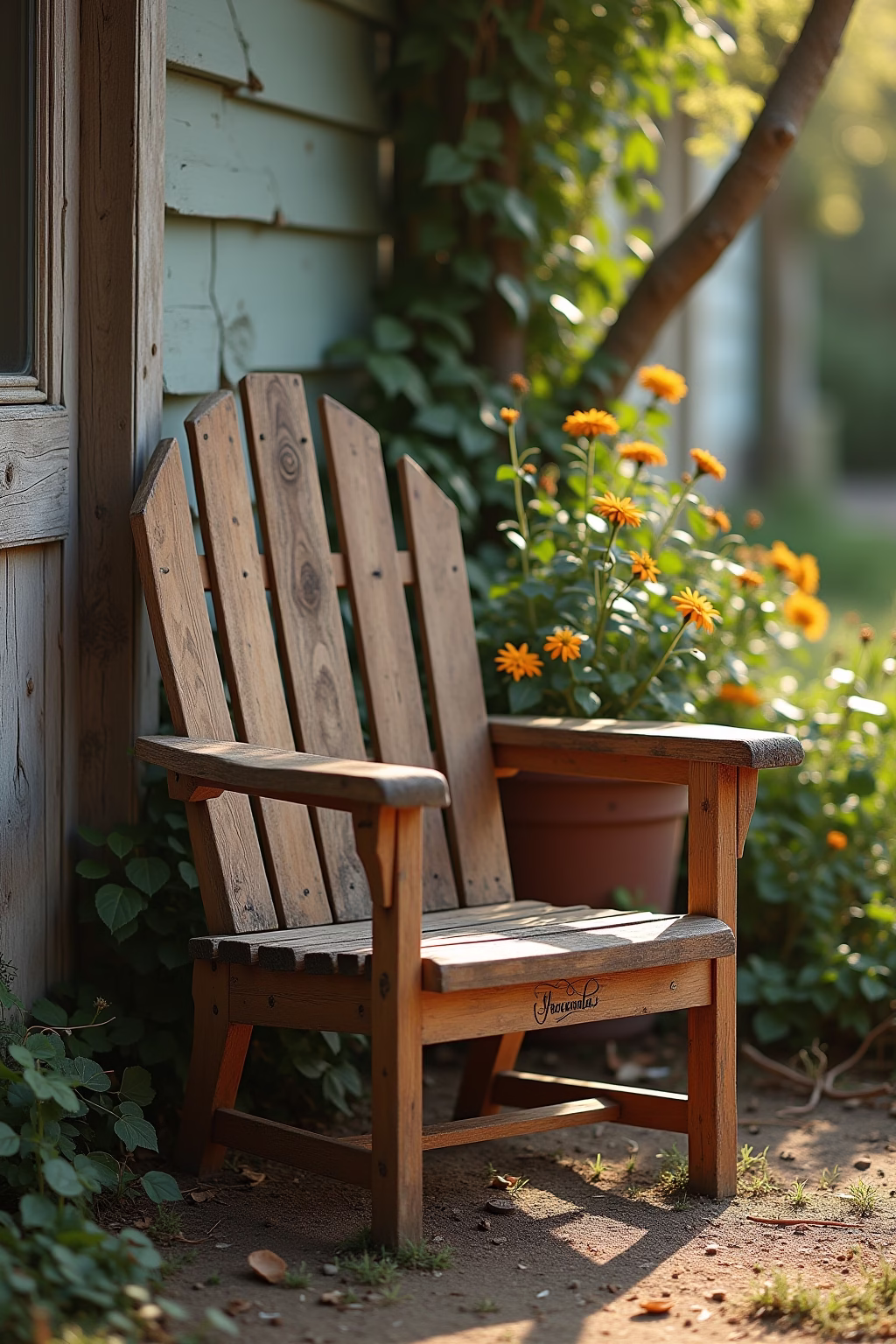 alte stuehle im garten dekorieren outline 6
