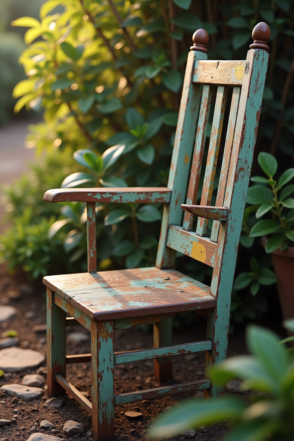 alte stuehle im garten dekorieren outline 7