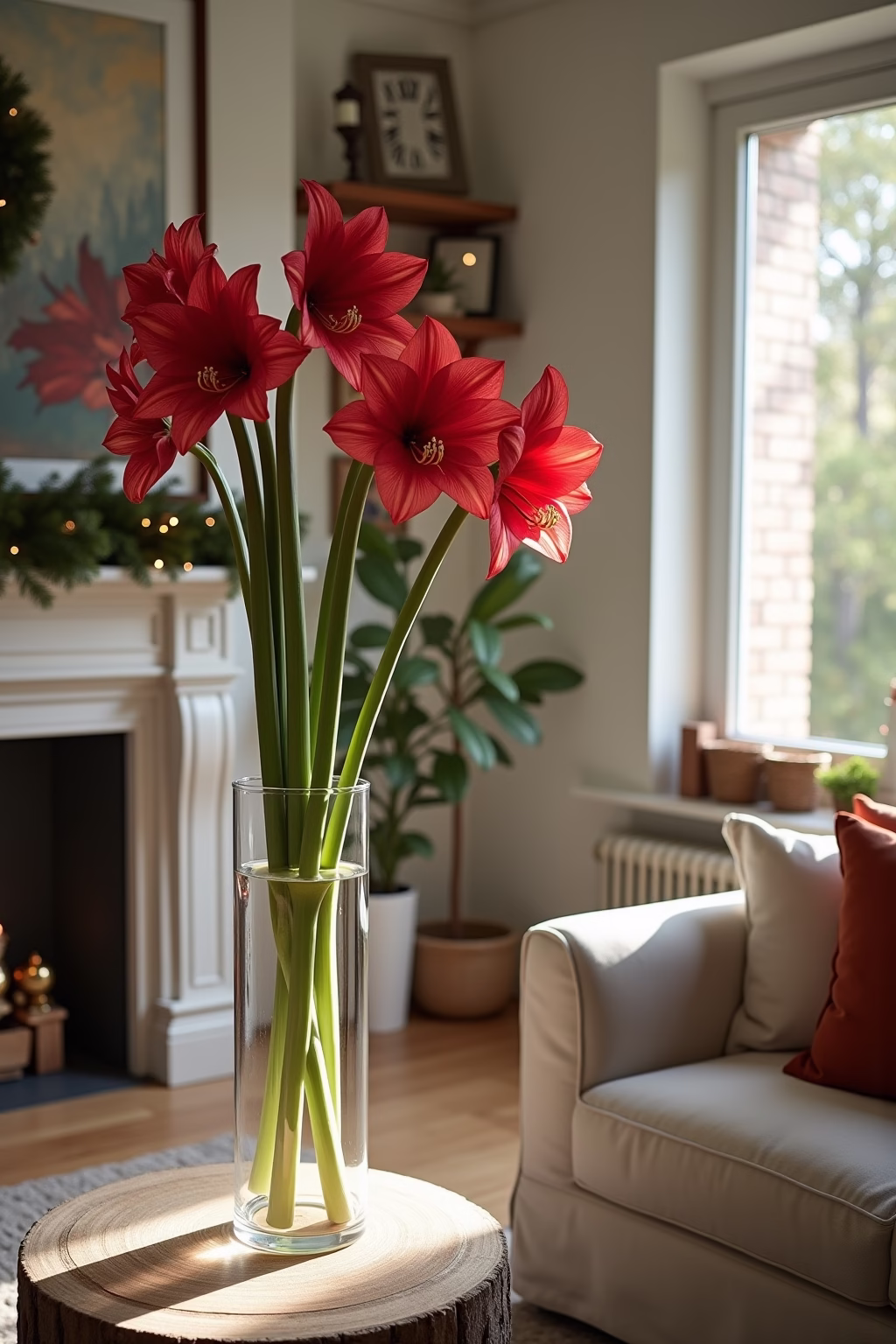 amarilis deko weihnachten outline 1