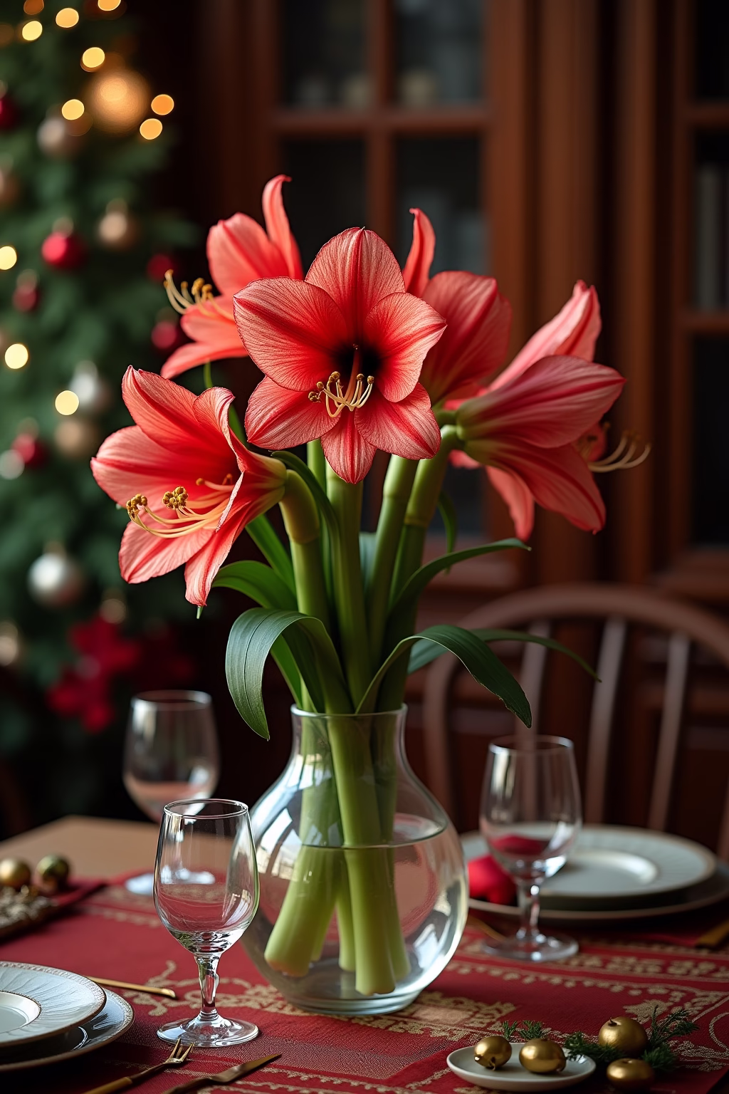 amarilis deko weihnachten outline 6