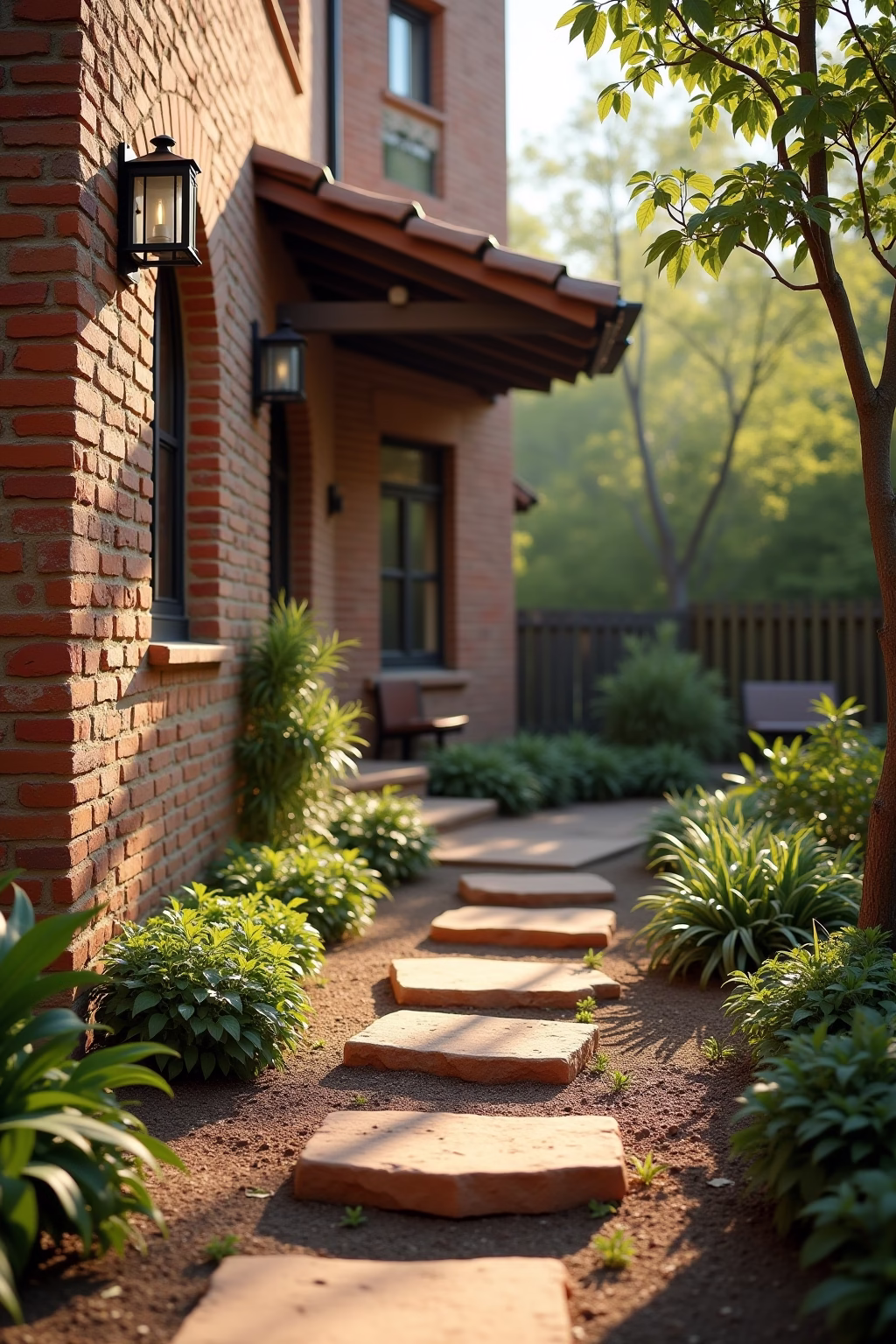 backstein ideen garten outline 3