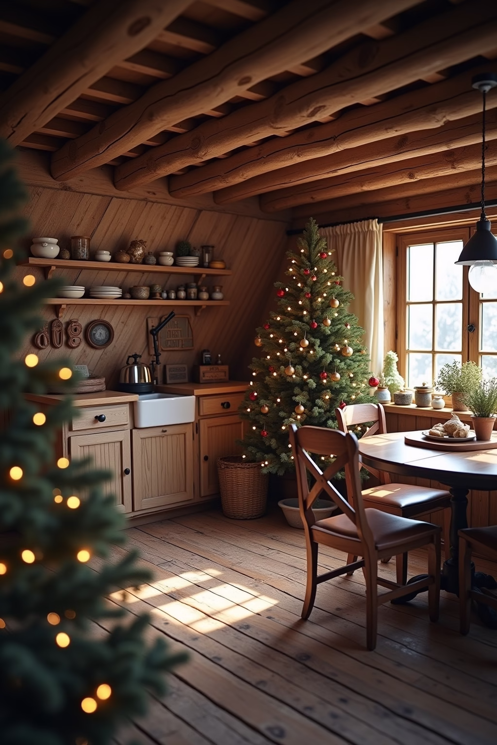 bauernhaus weihnachten outline 2