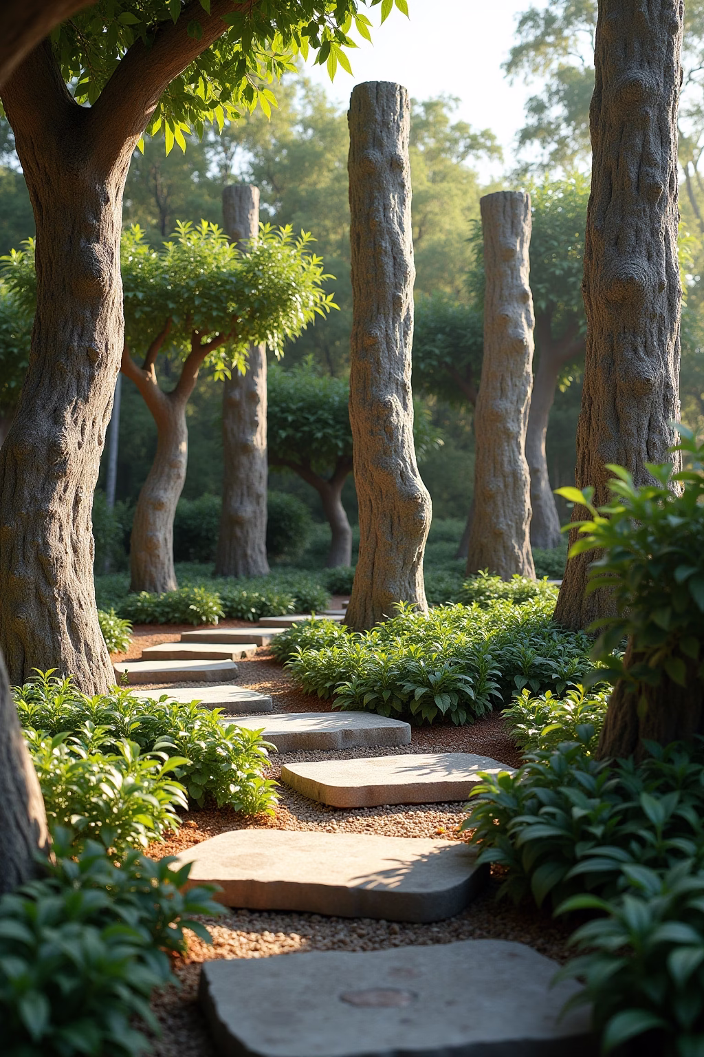 baumstamm ideen garten outline 1