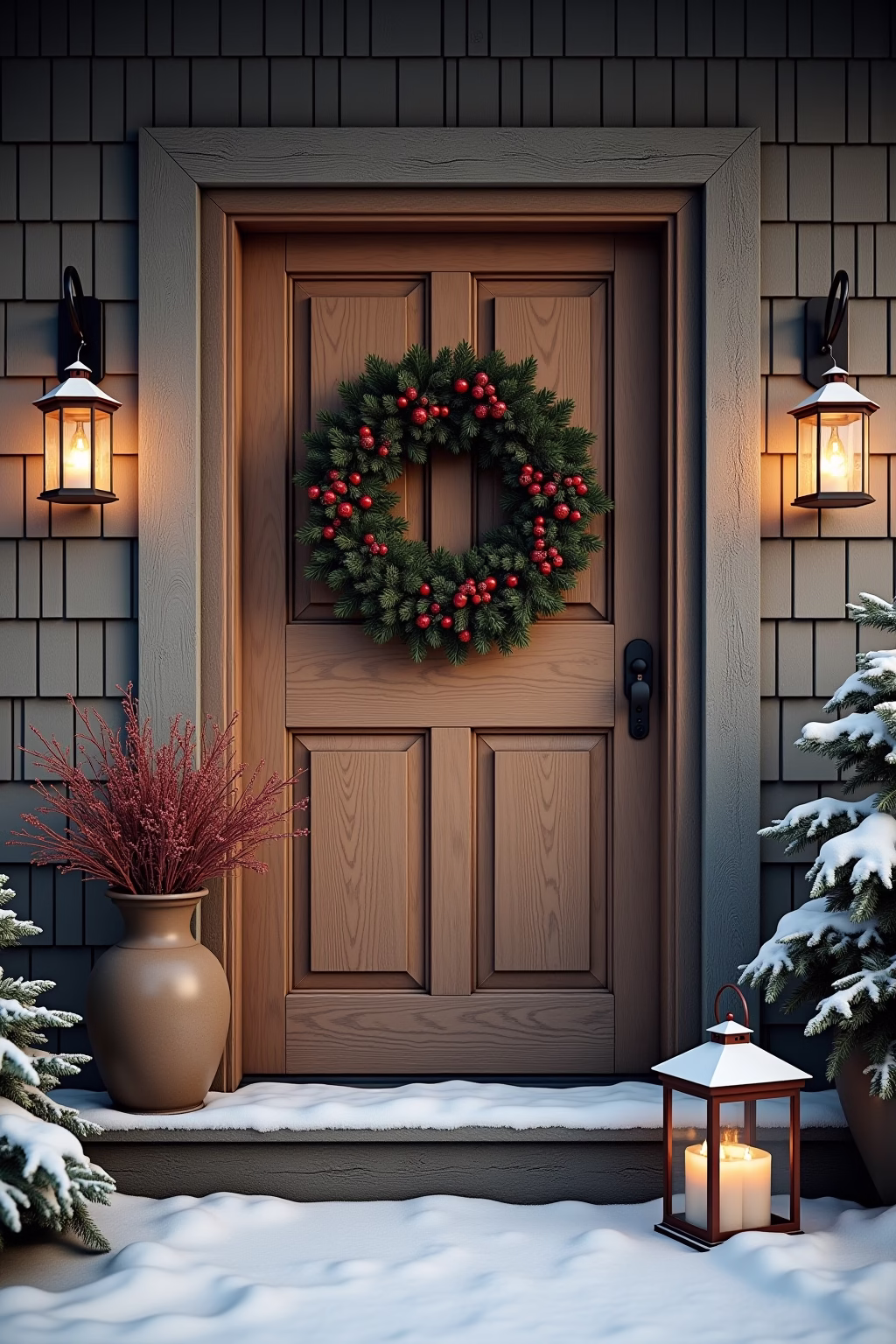 deko hauseingang weihnachten outline 2