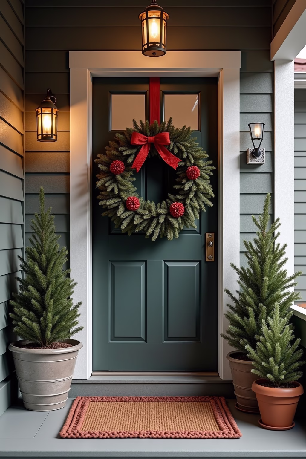 deko hauseingang weihnachten outline 4