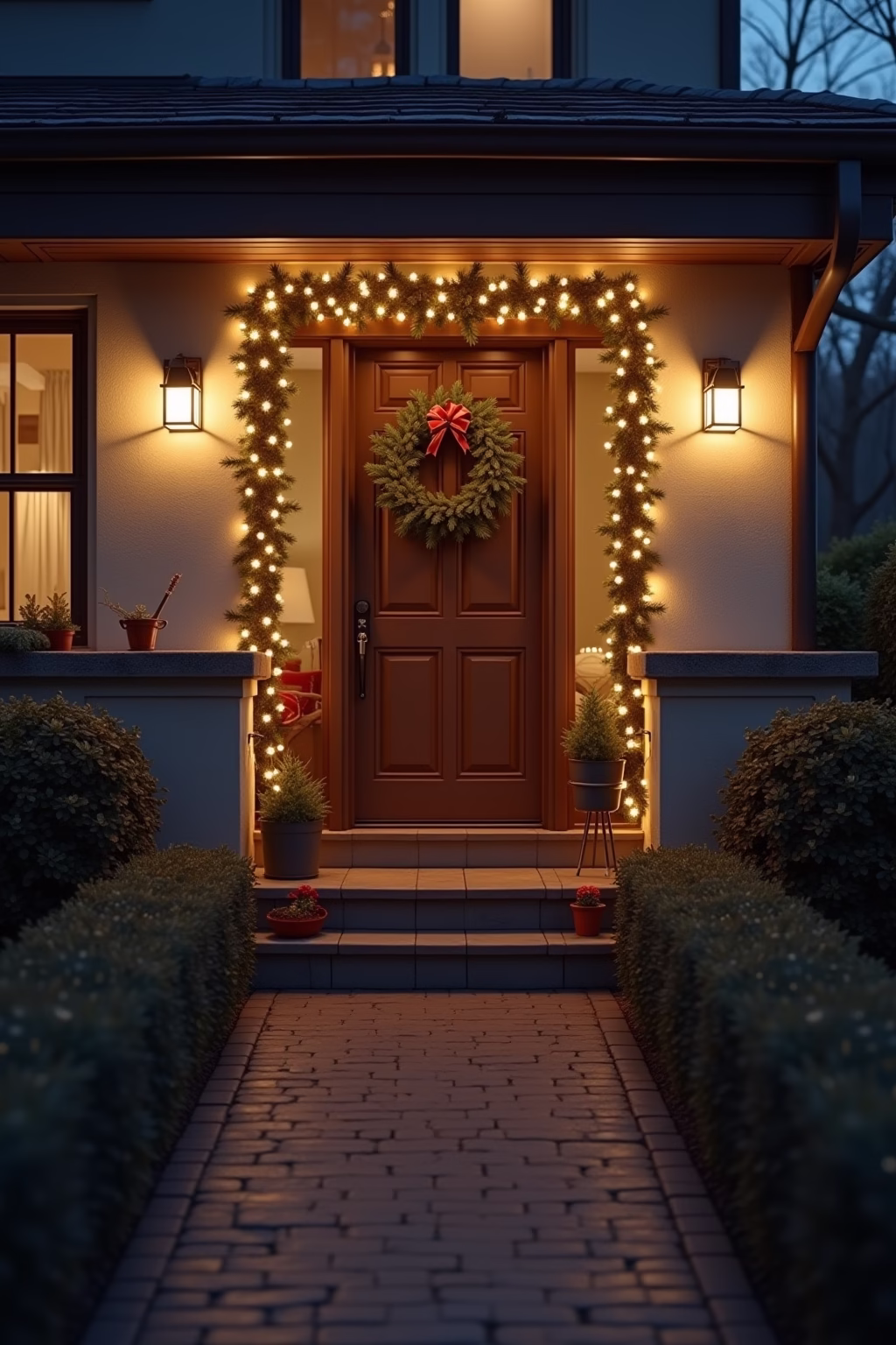 deko hauseingang weihnachten outline 5