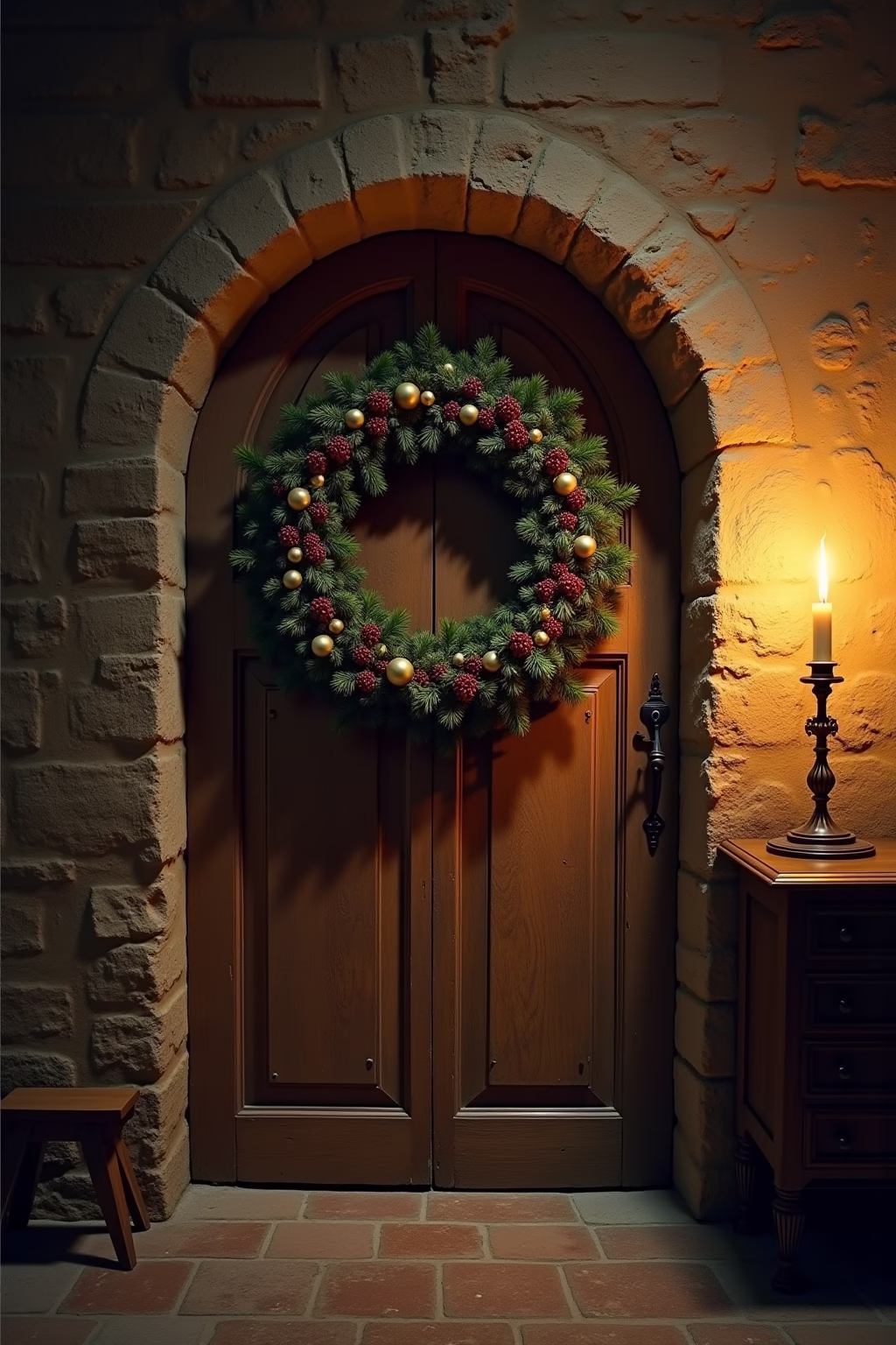 deko weihnachten tuerkranz outline 2