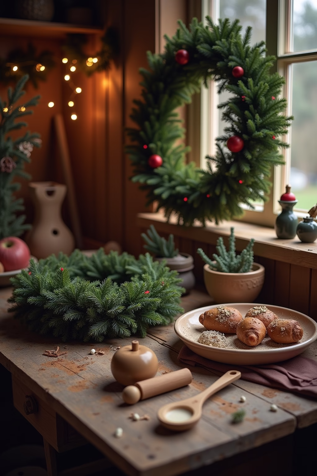 deko weihnachten tuerkranz outline 3