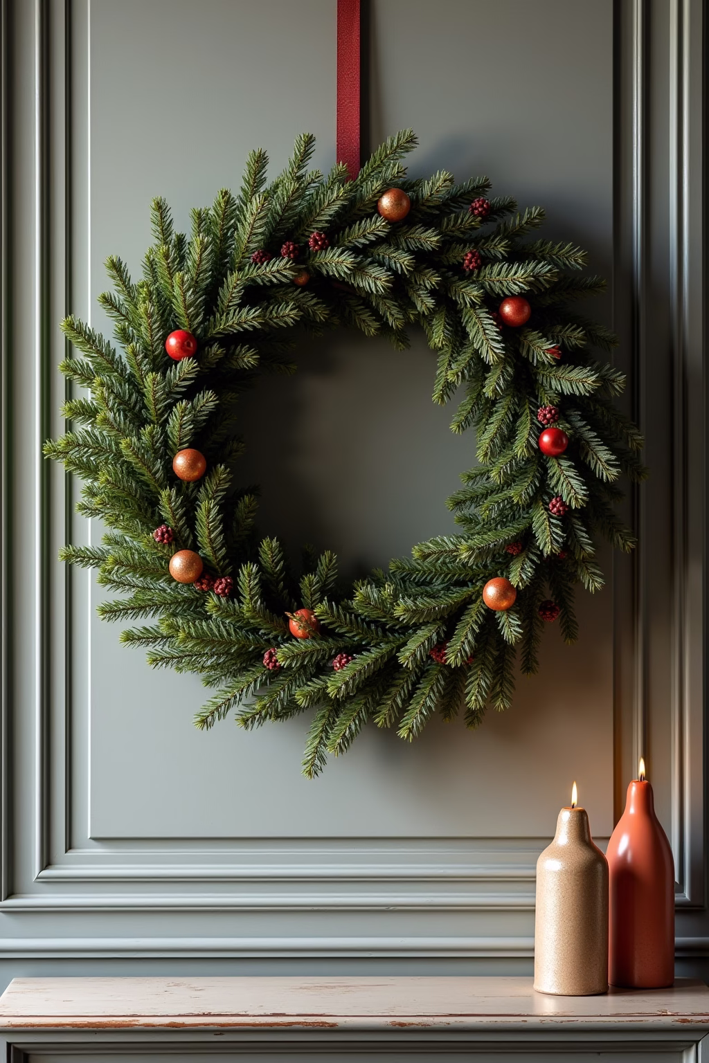 deko weihnachten tuerkranz outline 5