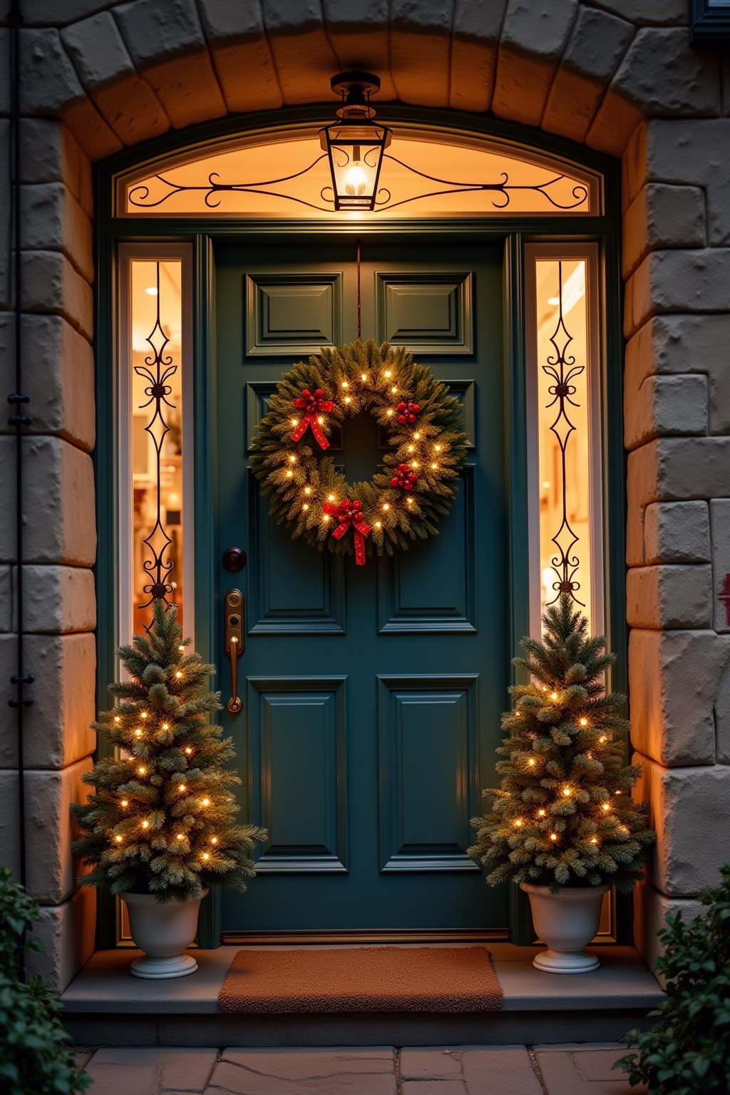 deko weihnachten tuerkranz outline 7