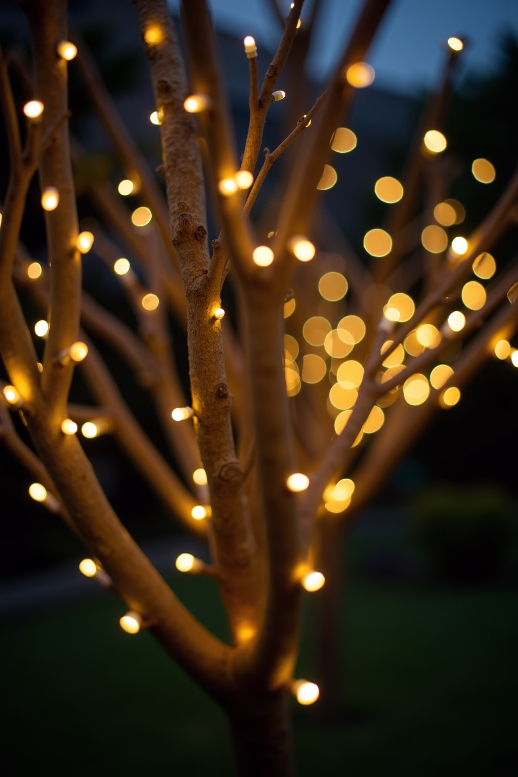 draussen deko mit aesten im garten outline 7