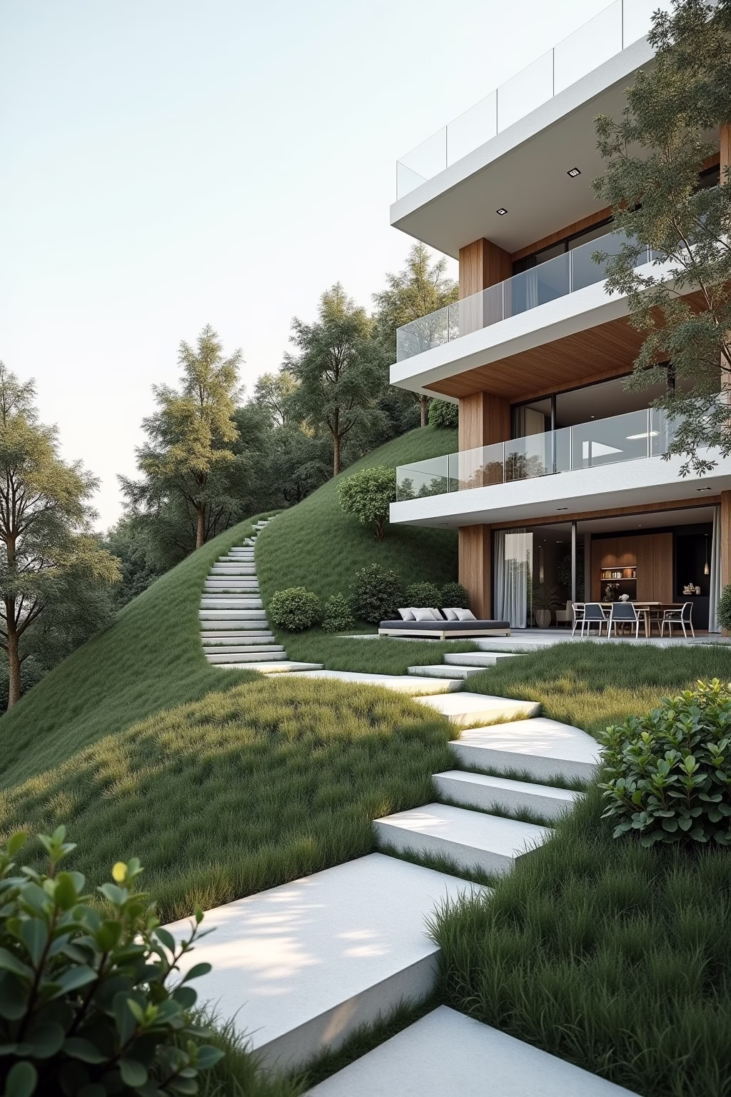 garten am hang modern outline 2