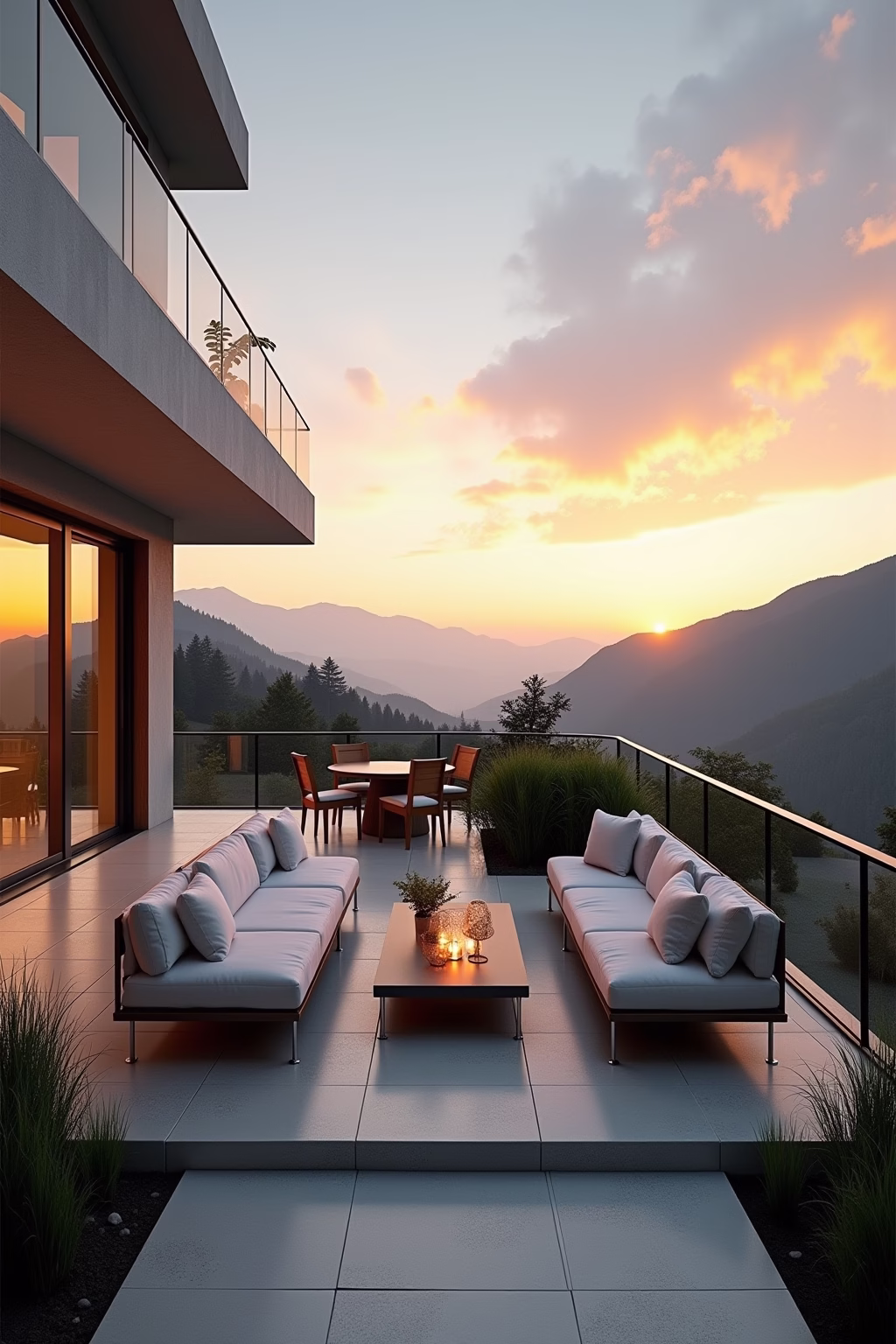 garten am hang modern outline 8