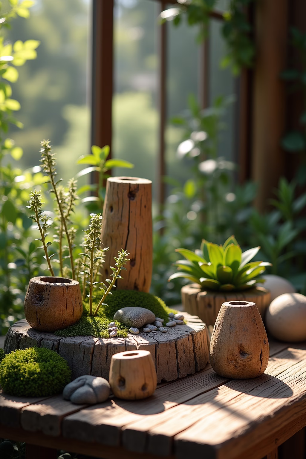 garten deko ideen holz outline 1