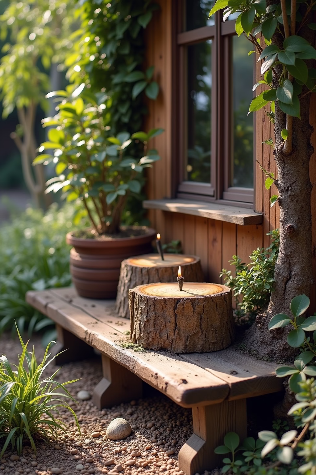 garten deko ideen holz outline 2