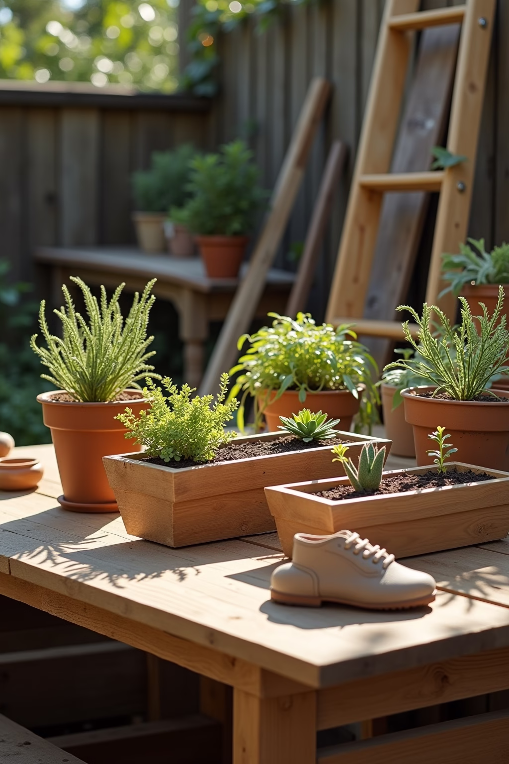 garten deko ideen holz outline 3