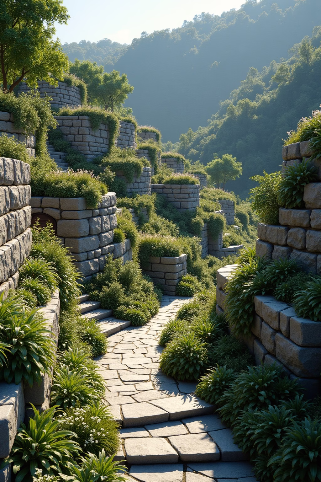 garten hoehenunterschied gestalten outline 1