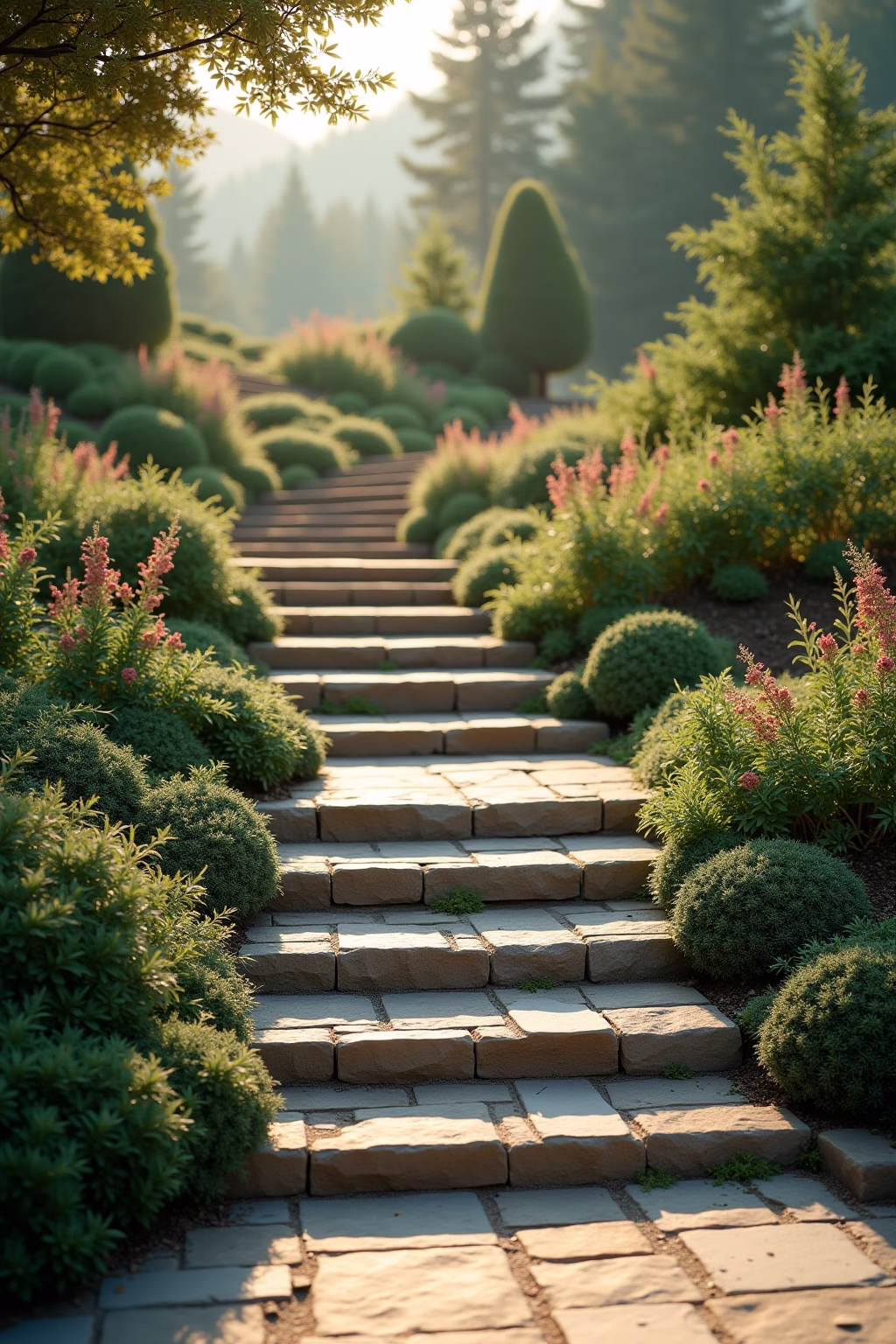 garten hoehenunterschied gestalten outline 6