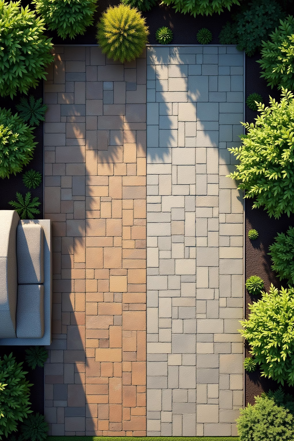 garten pflastern ideen outline 3