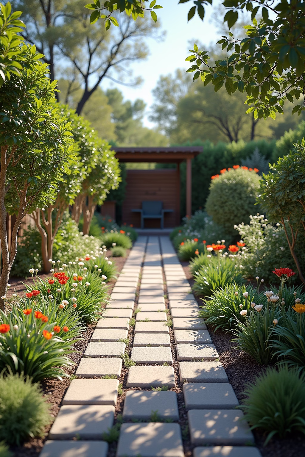 garten pflastern ideen outline 7