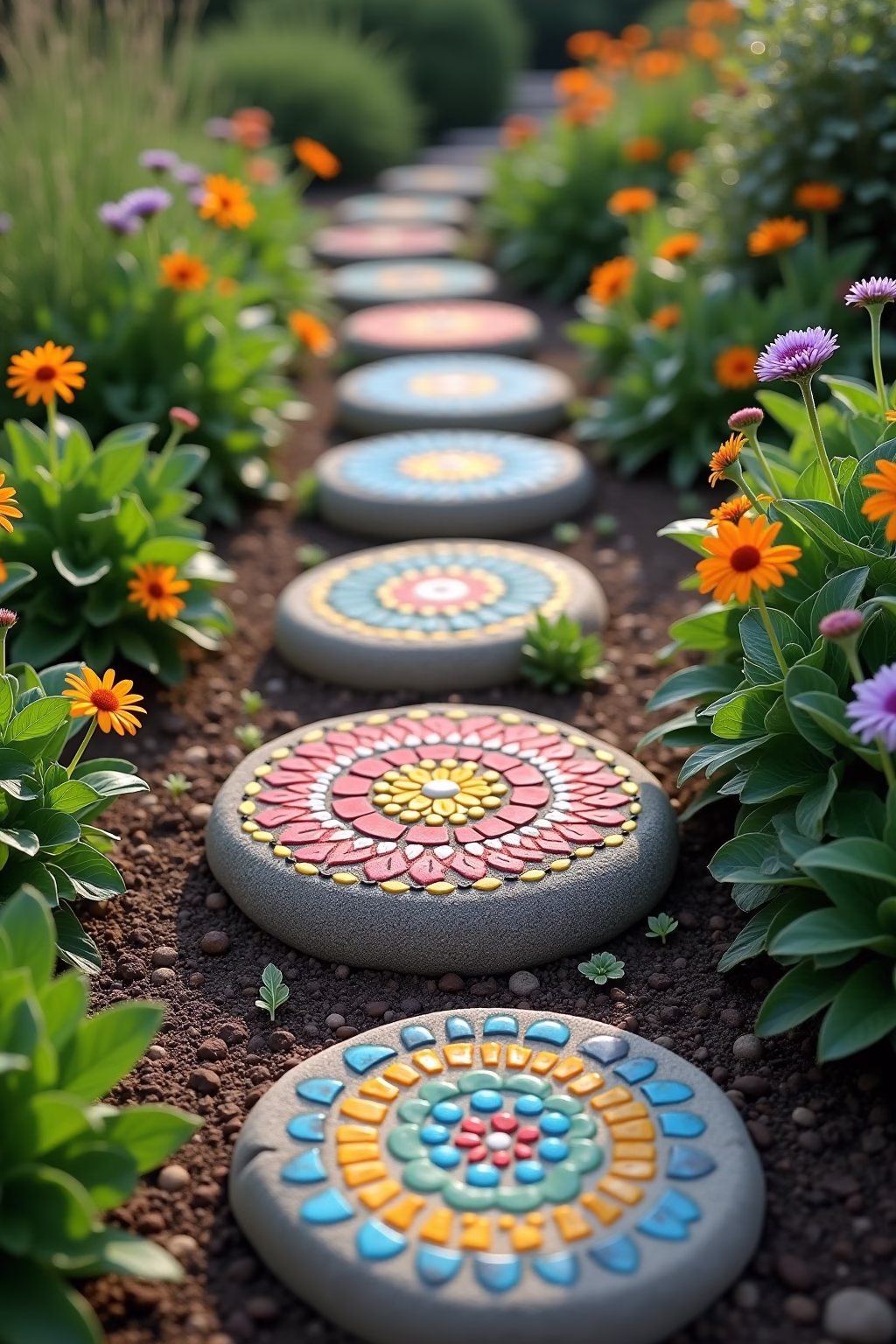 gehwegplatten garten ideen outline 4