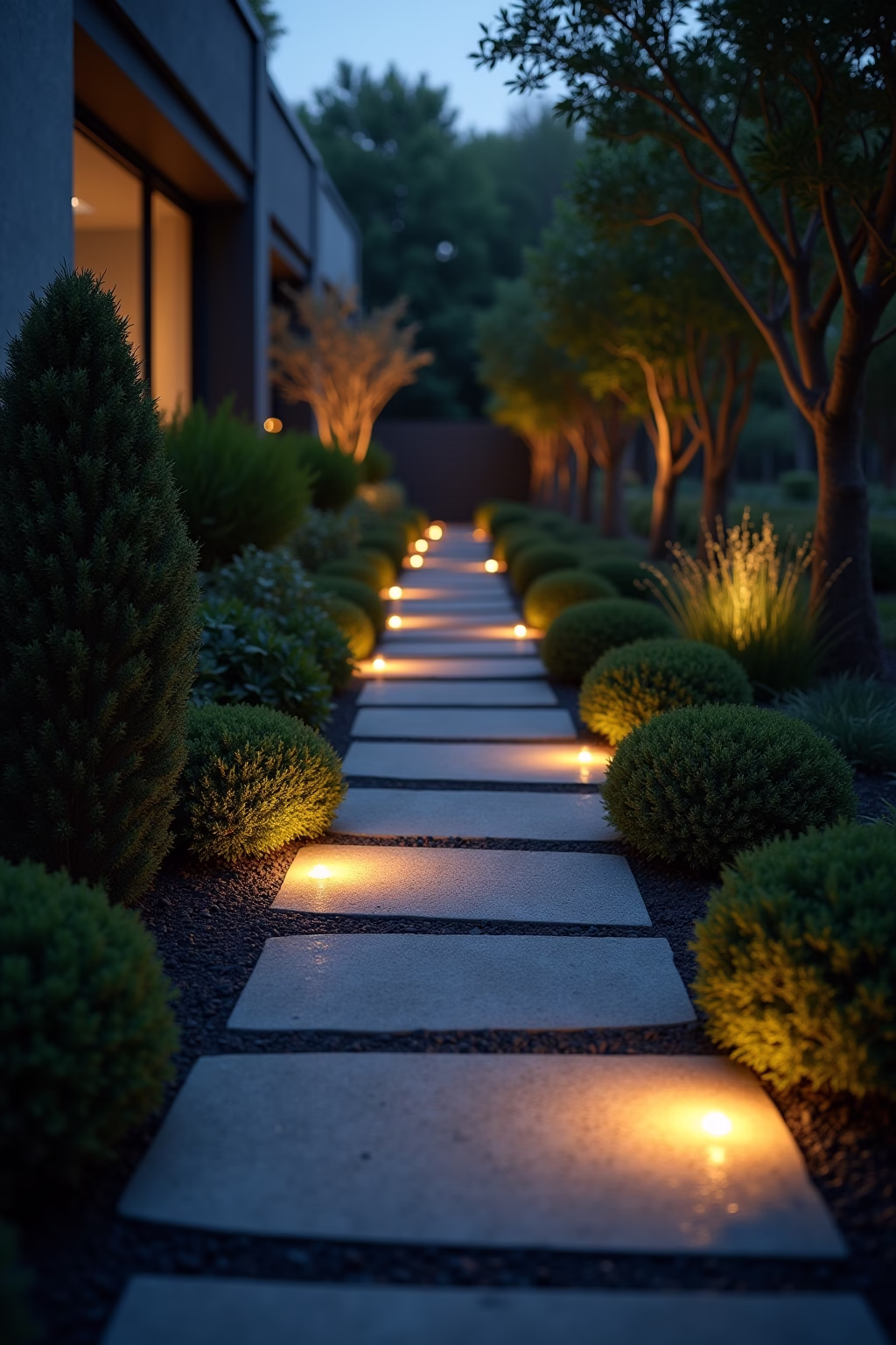 gehwegplatten garten ideen outline 7