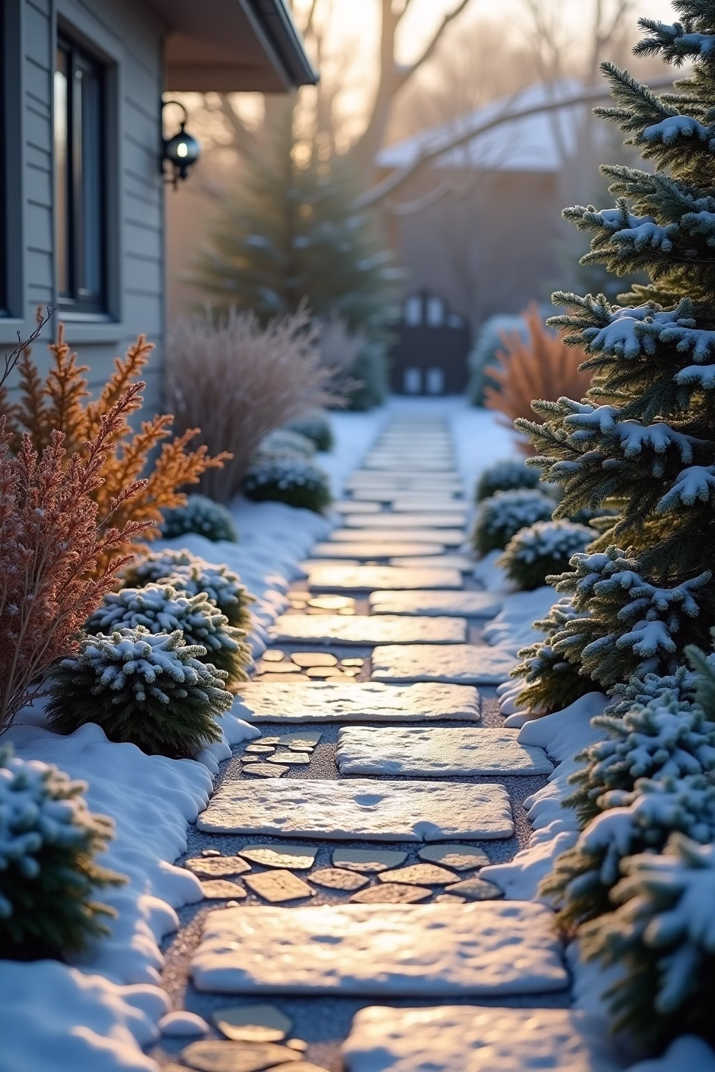 gehwegplatten garten ideen outline 8