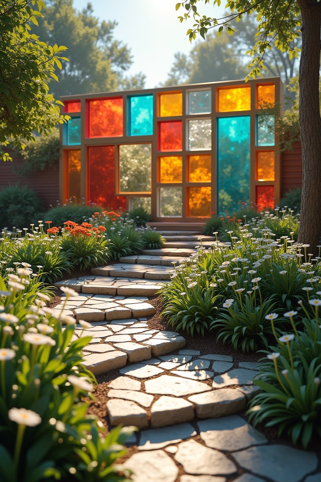 glasbausteine ideen garten outline 1