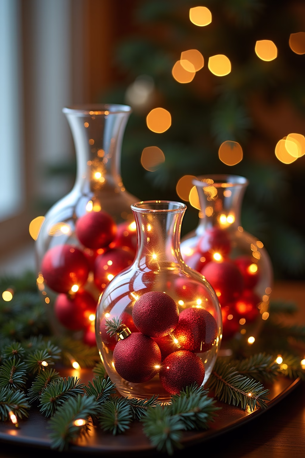 glasvasen dekorieren weihnachten outline 1