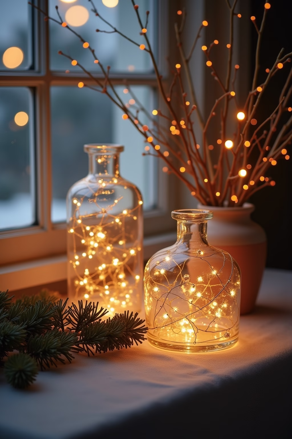 glasvasen dekorieren weihnachten outline 3