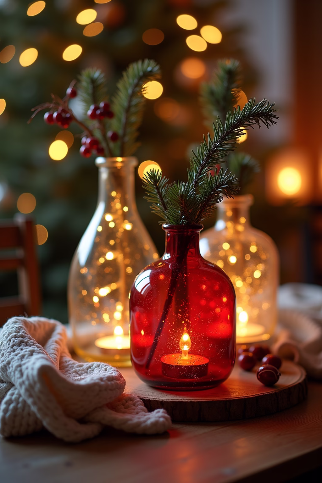 glasvasen dekorieren weihnachten outline 7