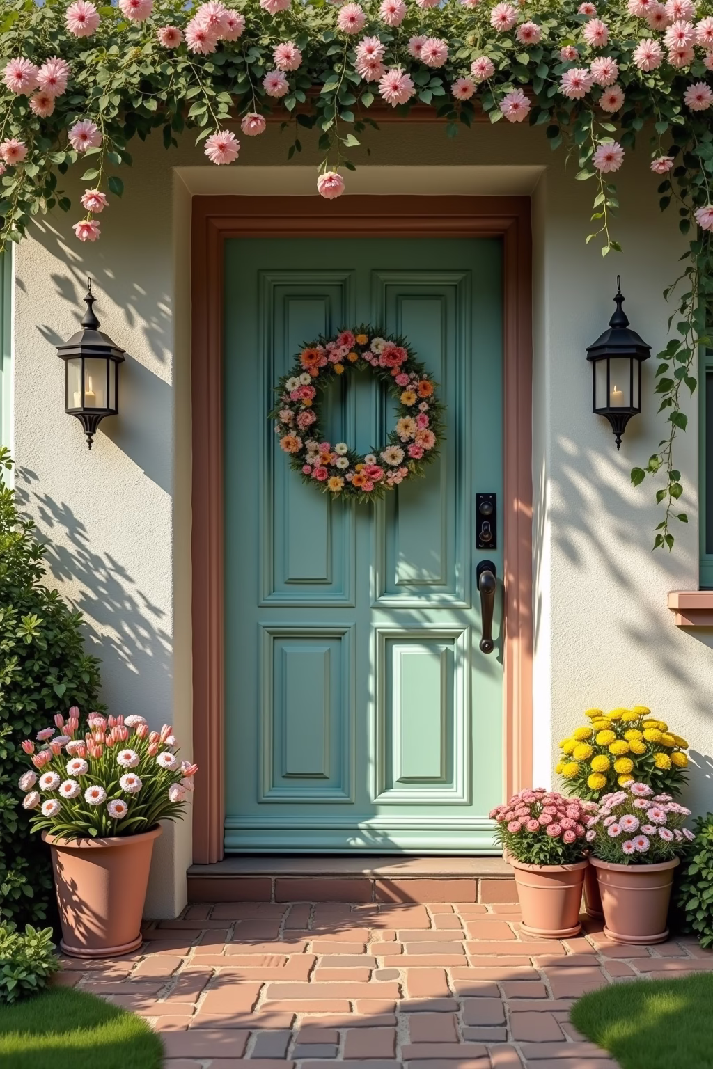 hauseingang osterdeko garten outline 1