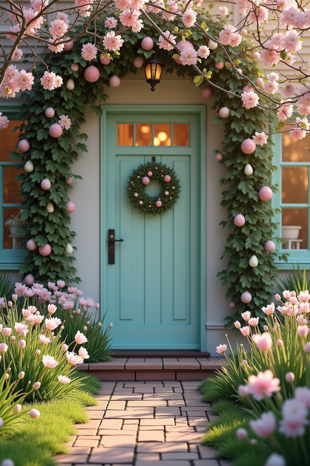 hauseingang osterdeko garten outline 3