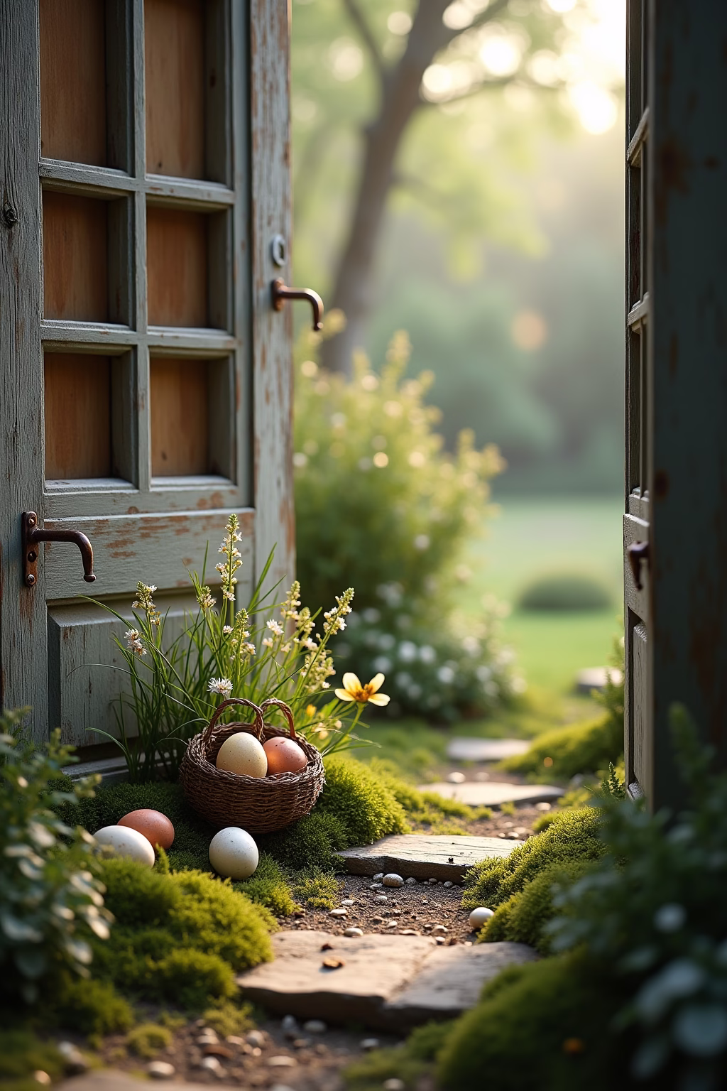 hauseingang osterdeko garten outline 4