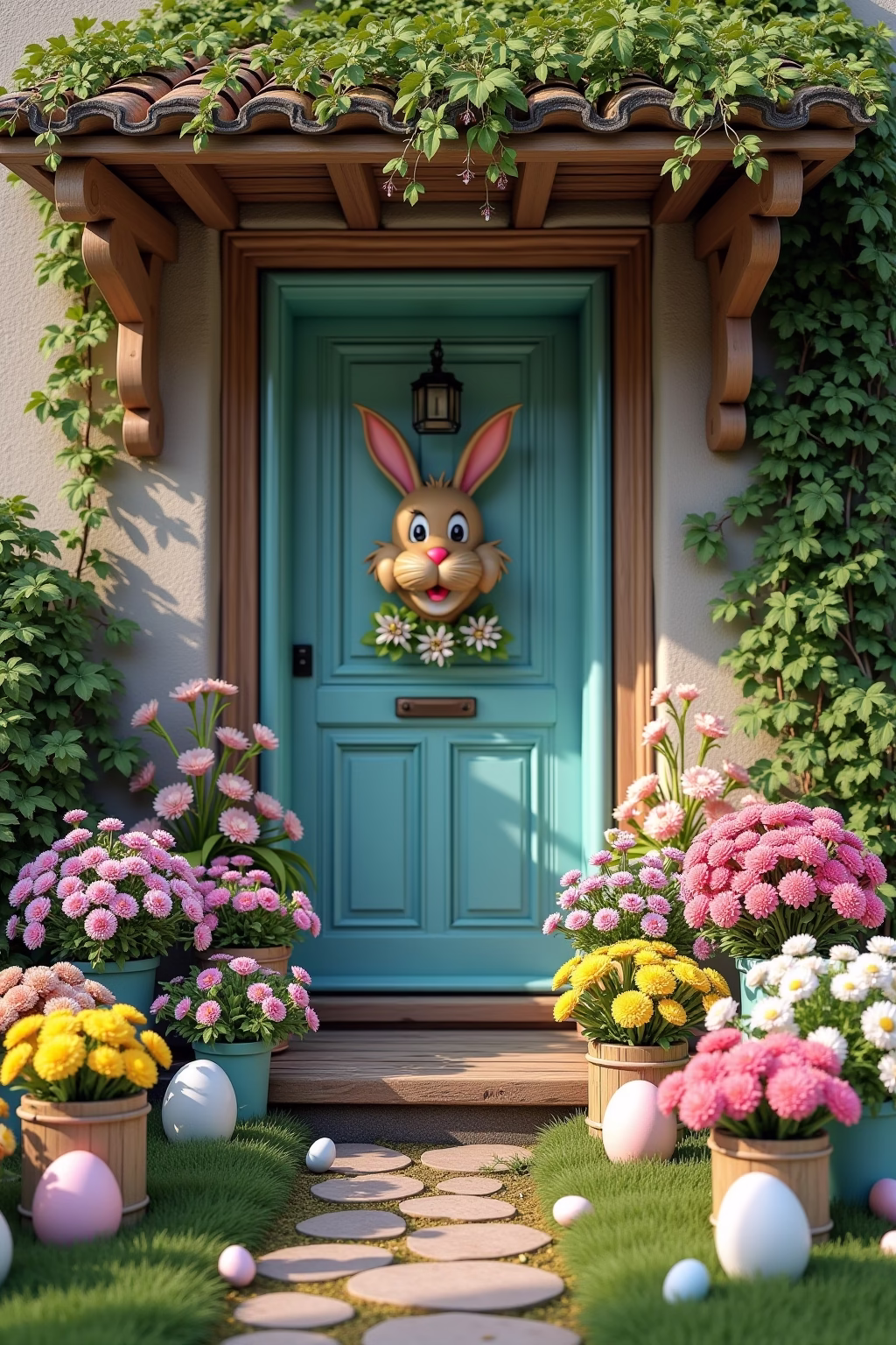 hauseingang osterdeko garten outline 5