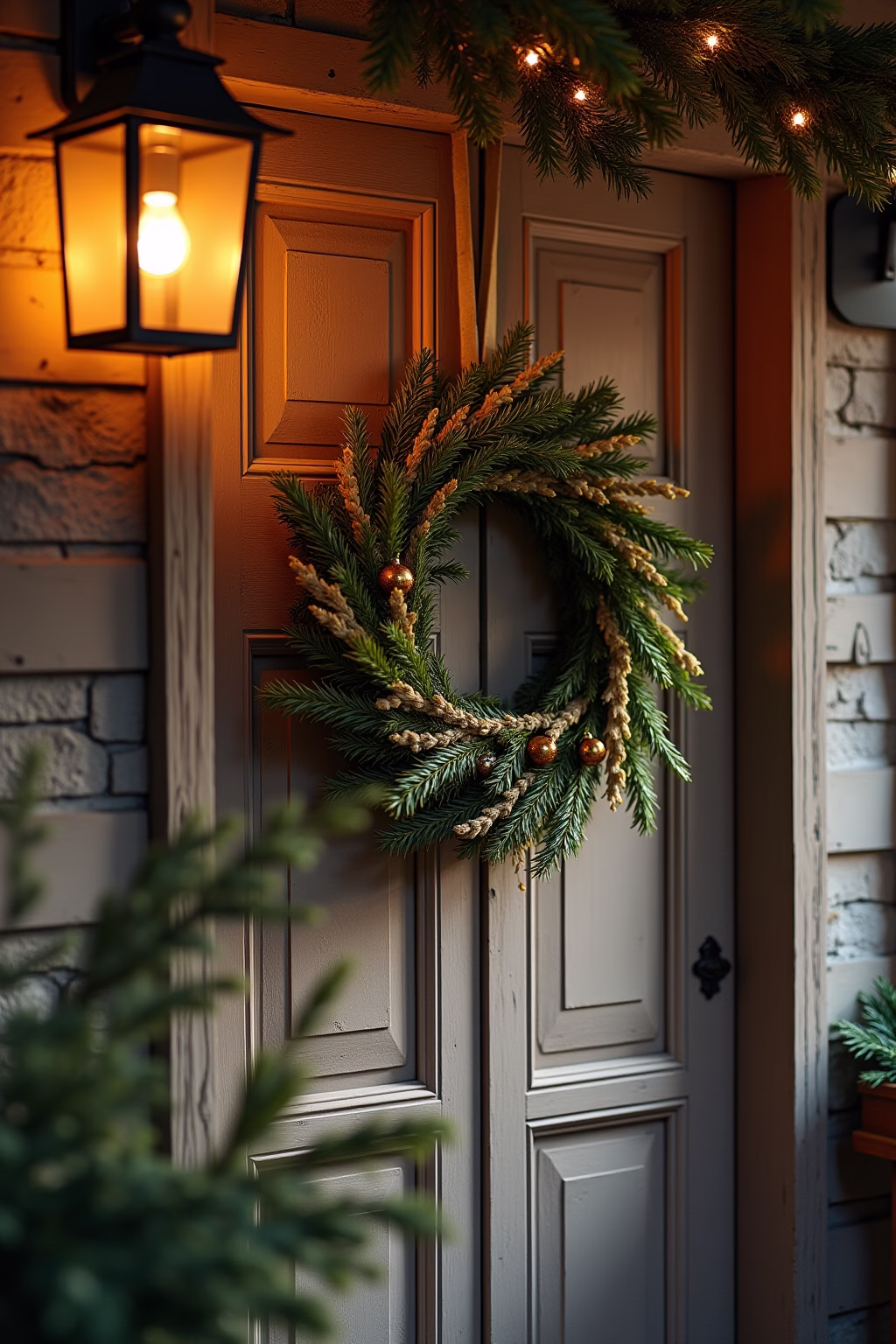 haustuer weihnachtsdekoration outline 4