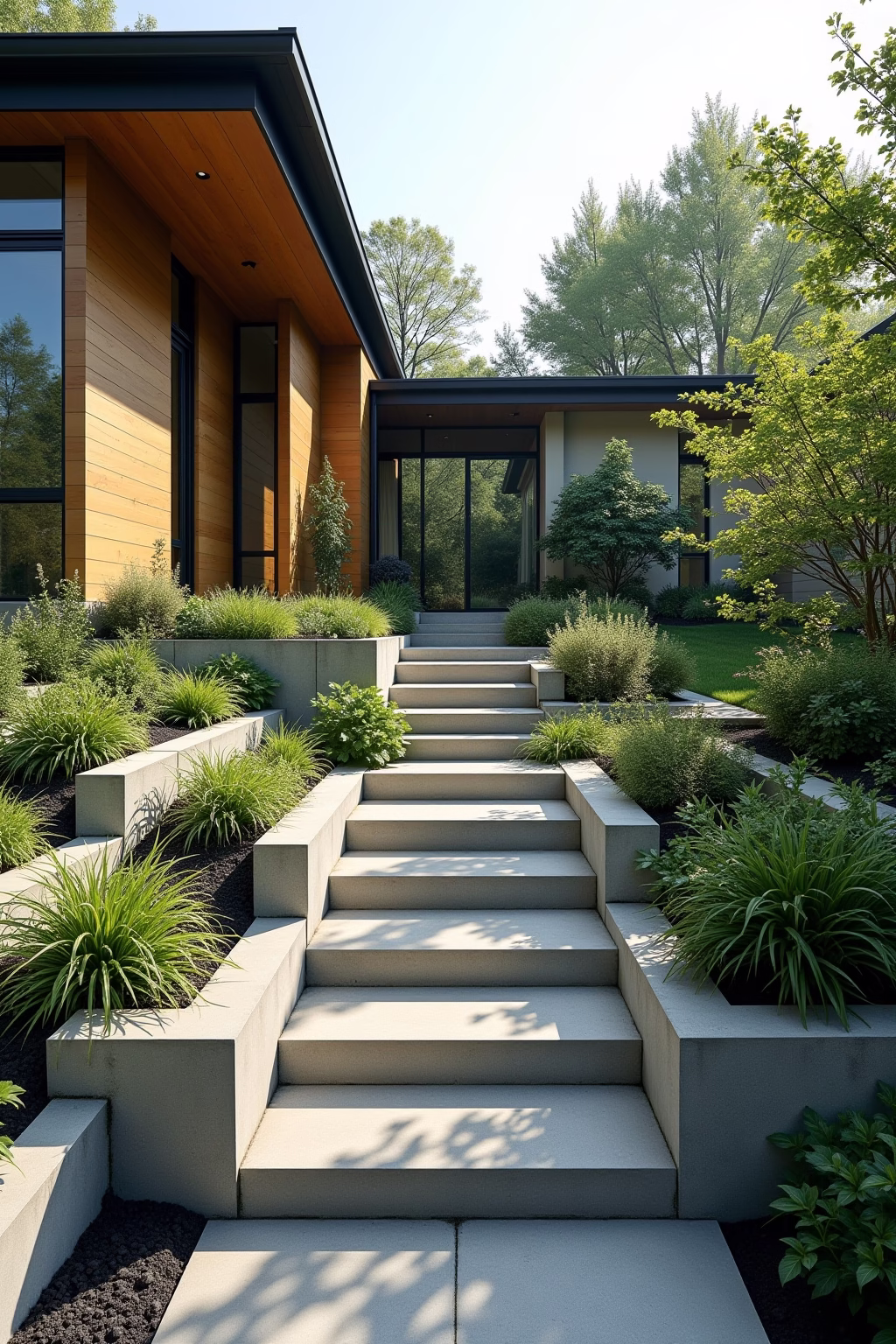 hoehenunterschied terrasse garten ausgleichen outline 2