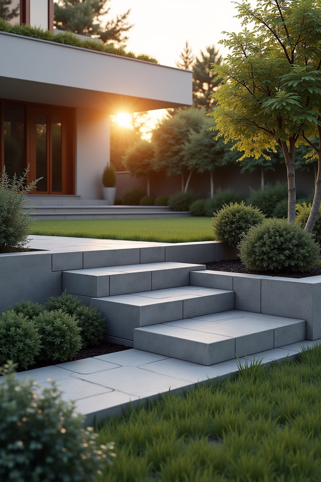 hoehenunterschied terrasse garten ausgleichen outline 3