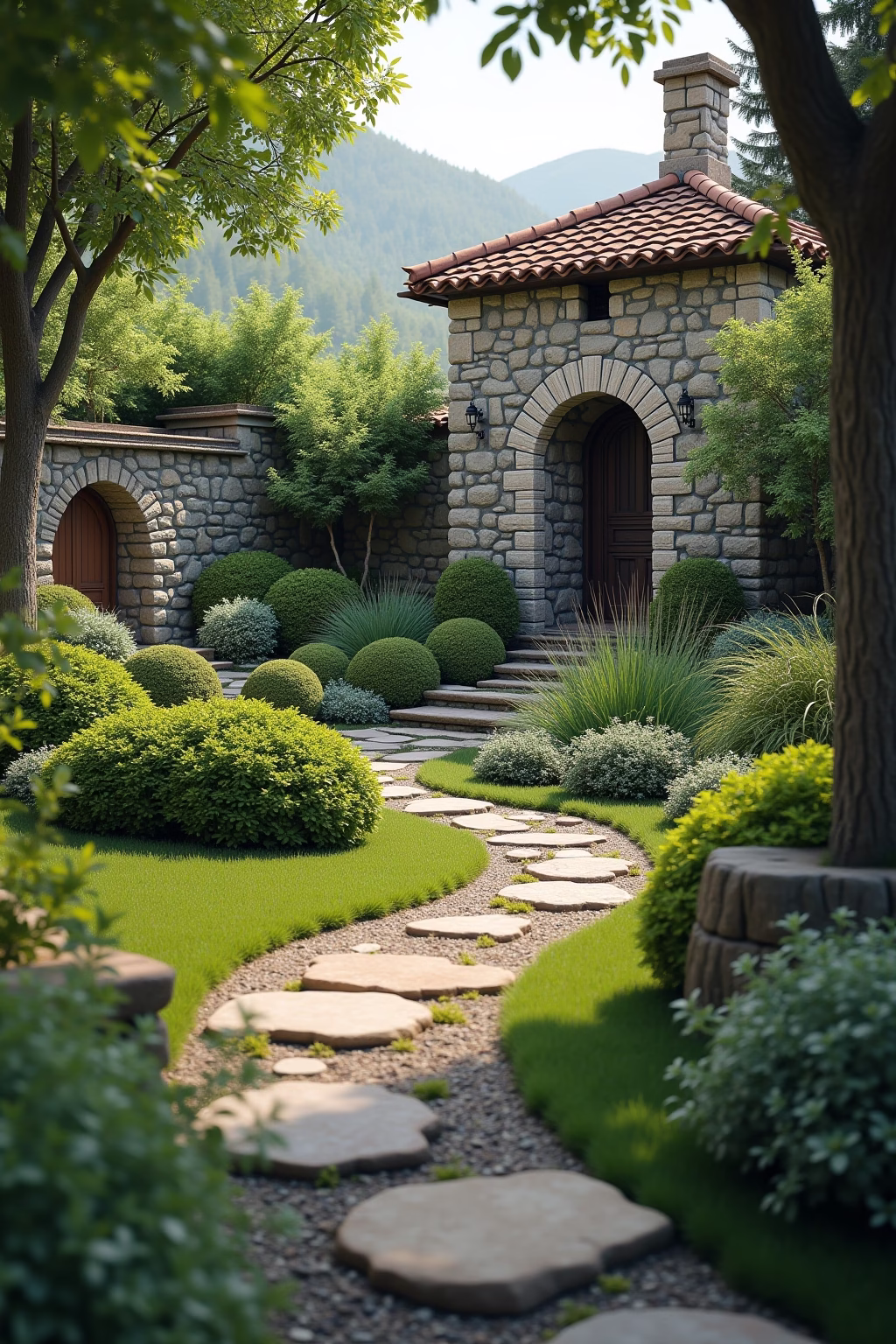 ideen naturstein garten outline 1