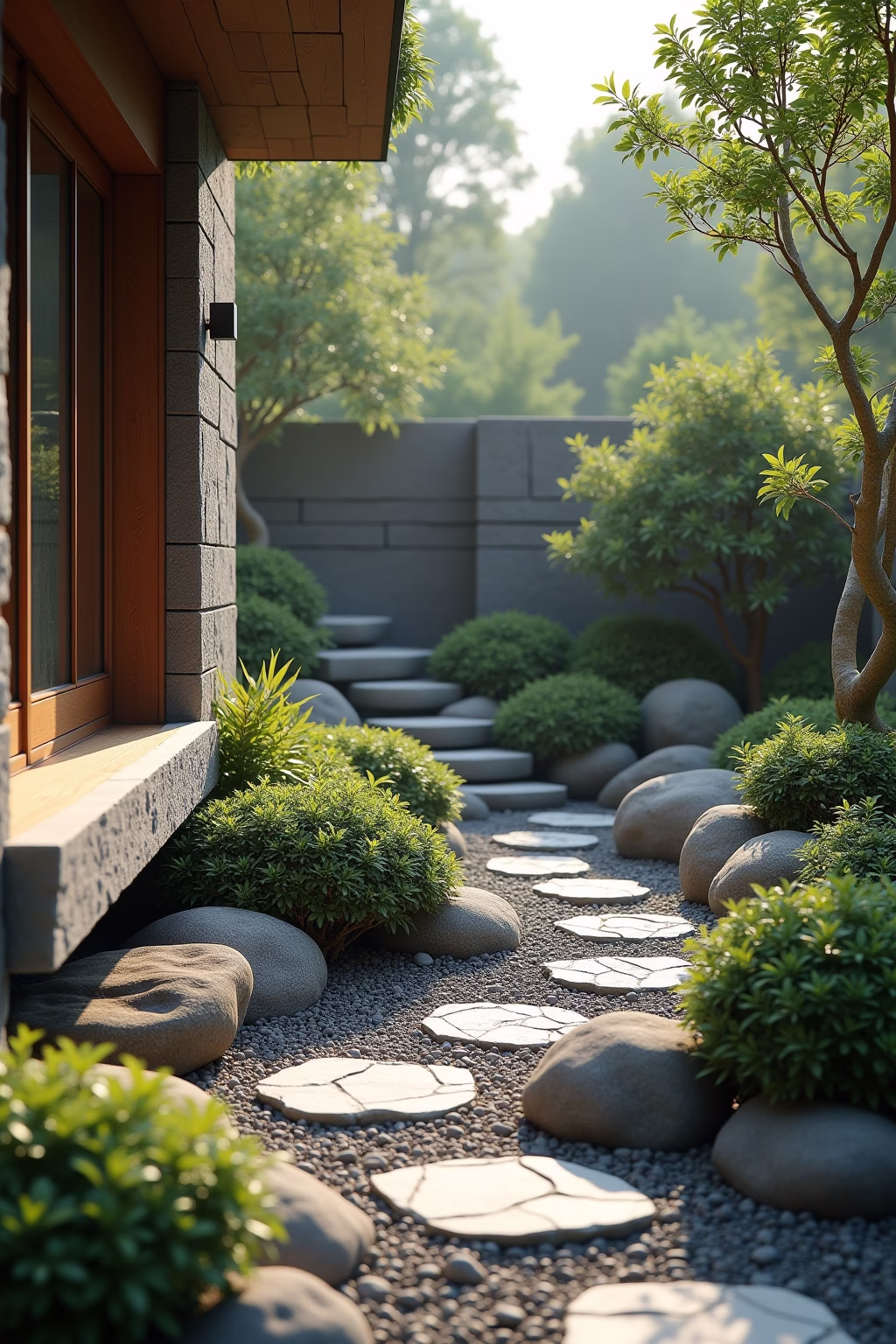 ideen naturstein garten outline 7