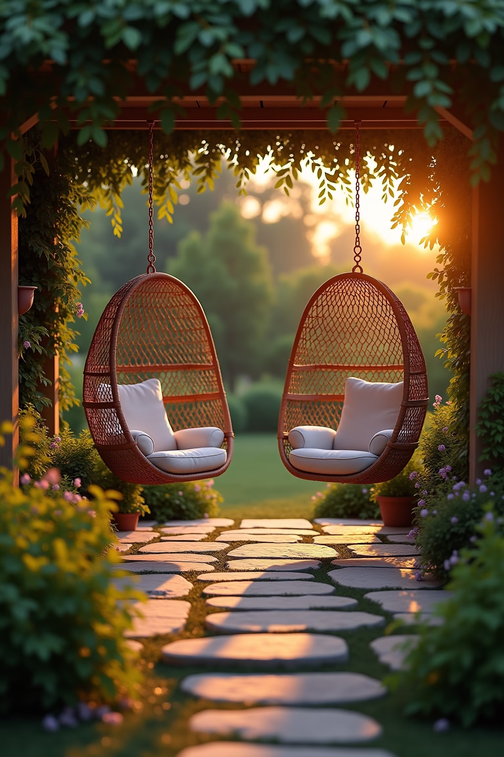 ideen schaukel garten outline 6