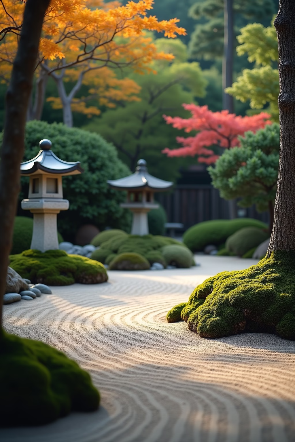 japanische ecke im garten outline 1