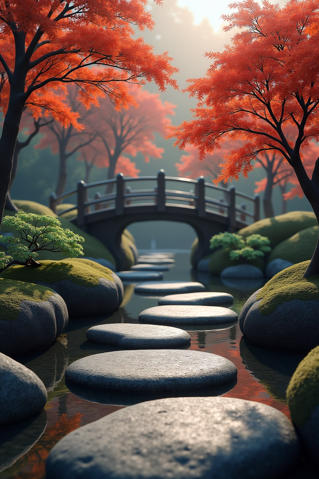 japanische ecke im garten outline 2