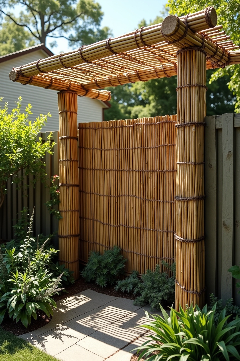 kreativer sichtschutz garten selber bauen outline 2