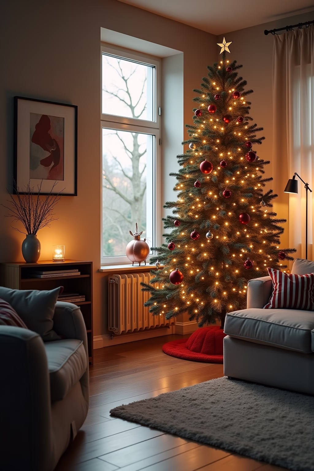 moderne weihnachtsdekoration outline 1