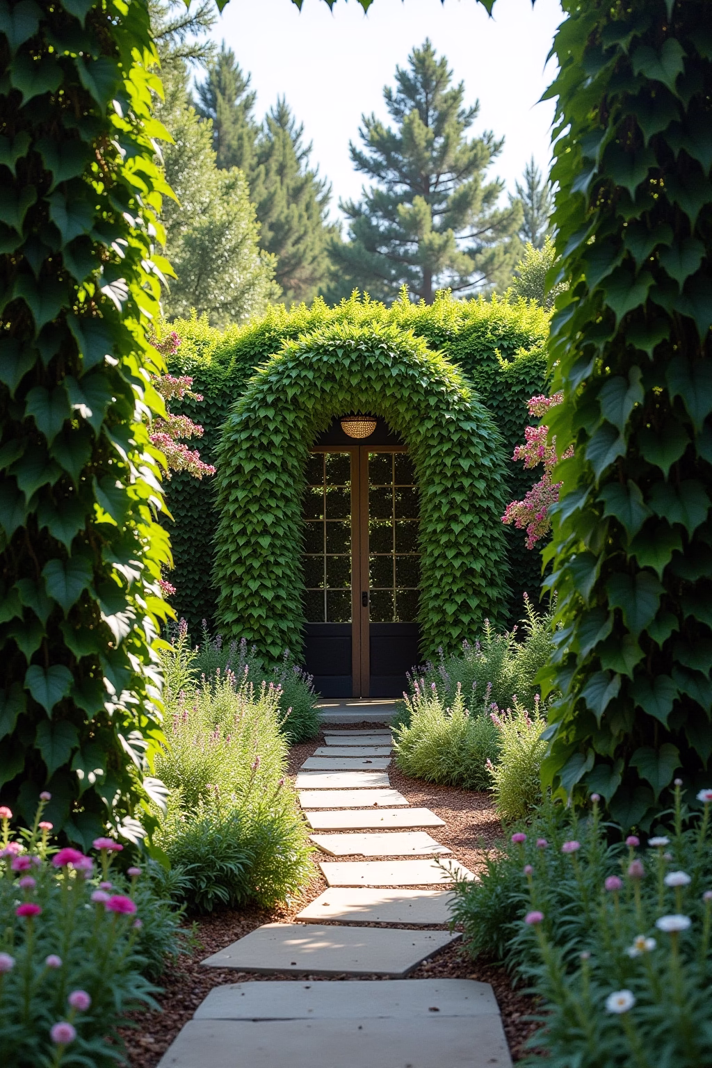 natuerlicher sichtschutz garten ideen outline 1